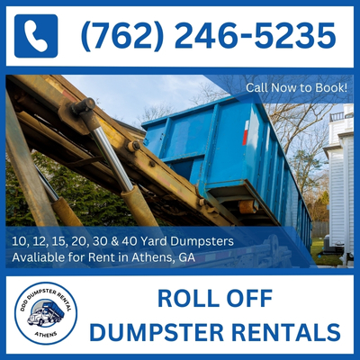 Versatile Roll Off Dumpster Sizes in Athens, Georgia - Clarke County Options - DDD Dumpster Rental Athens